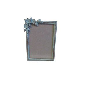 *Cynthia Rowley Table Top Picture Frame Aqua Green Distressed